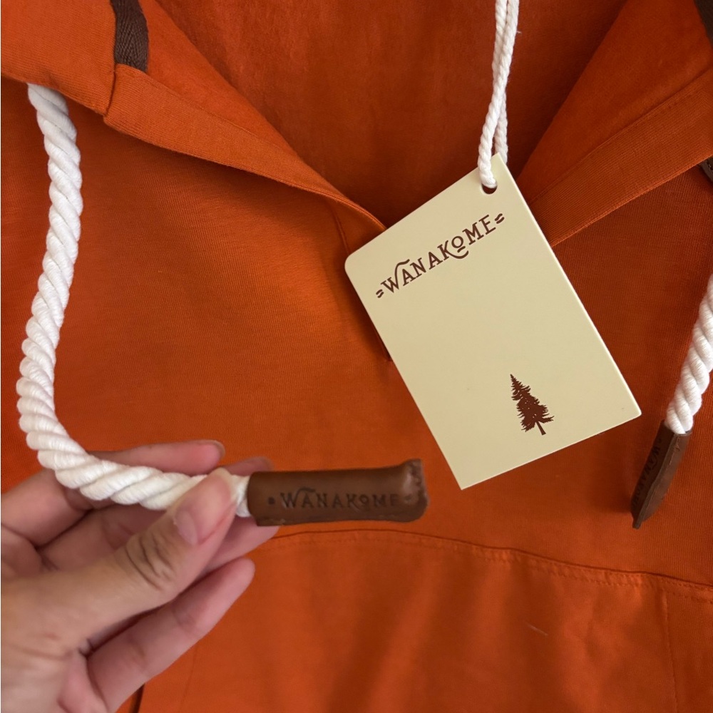 NWT Wanakome Orange Hooded Sweatshirt Women’s XXL - Picture 4 of 7
